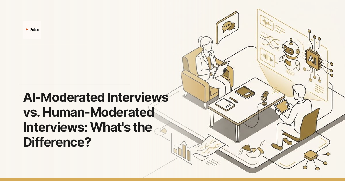 AI-Moderated Interviews vs. Human-Moderated Interviews: What's the Difference?