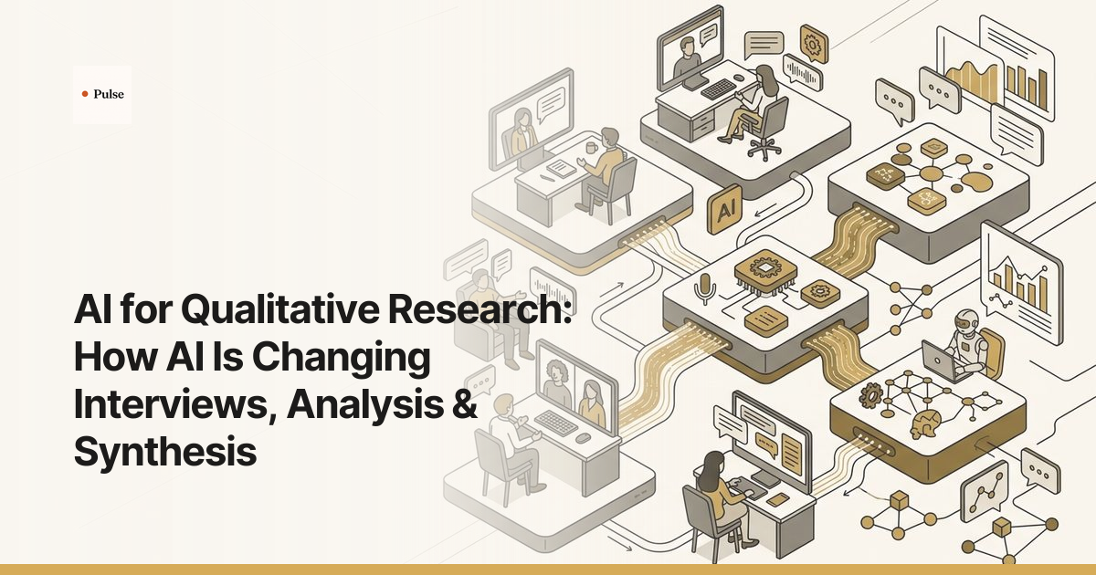 AI for Qualitative Research: How AI Is Changing Interviews, Analysis & Synthesis