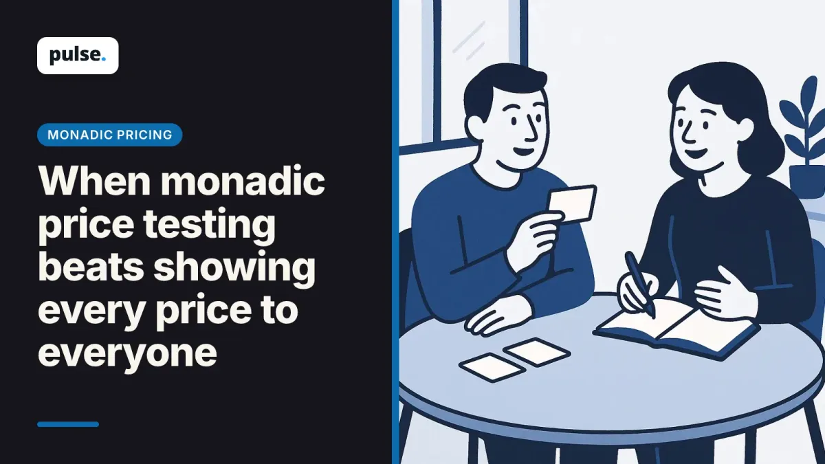 When monadic price testing beats showing every price to everyone