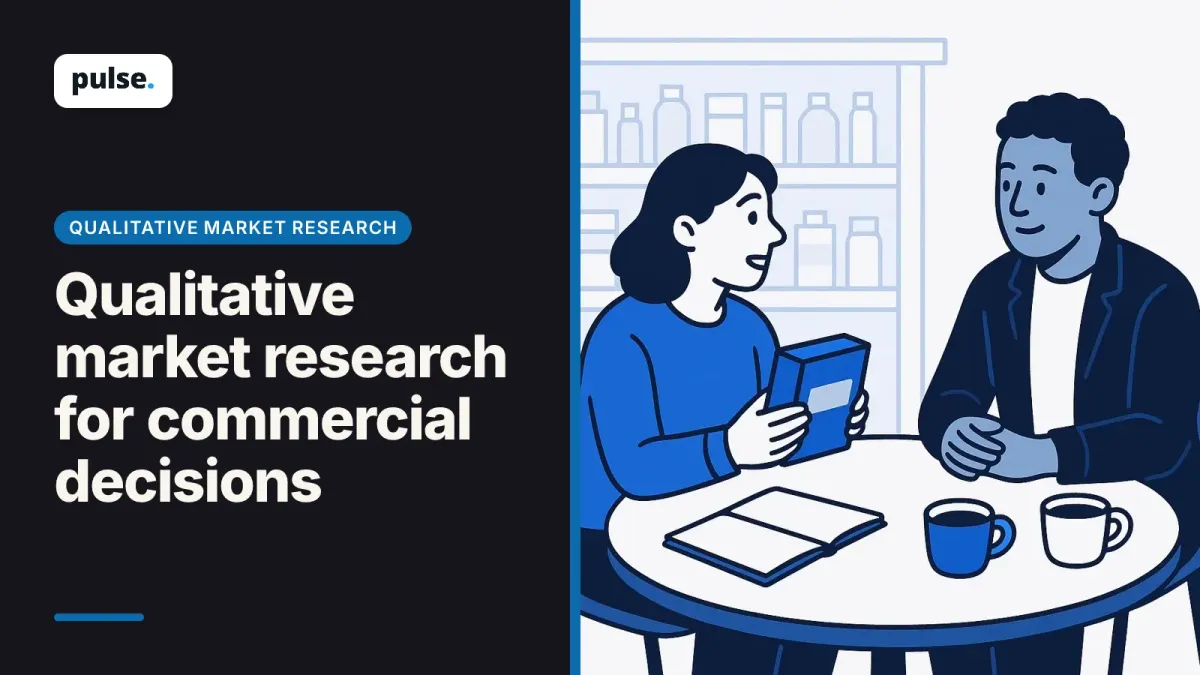 Qualitative market research for commercial decisions