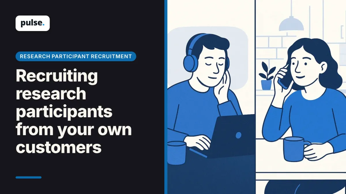 Recruiting research participants from your own customers