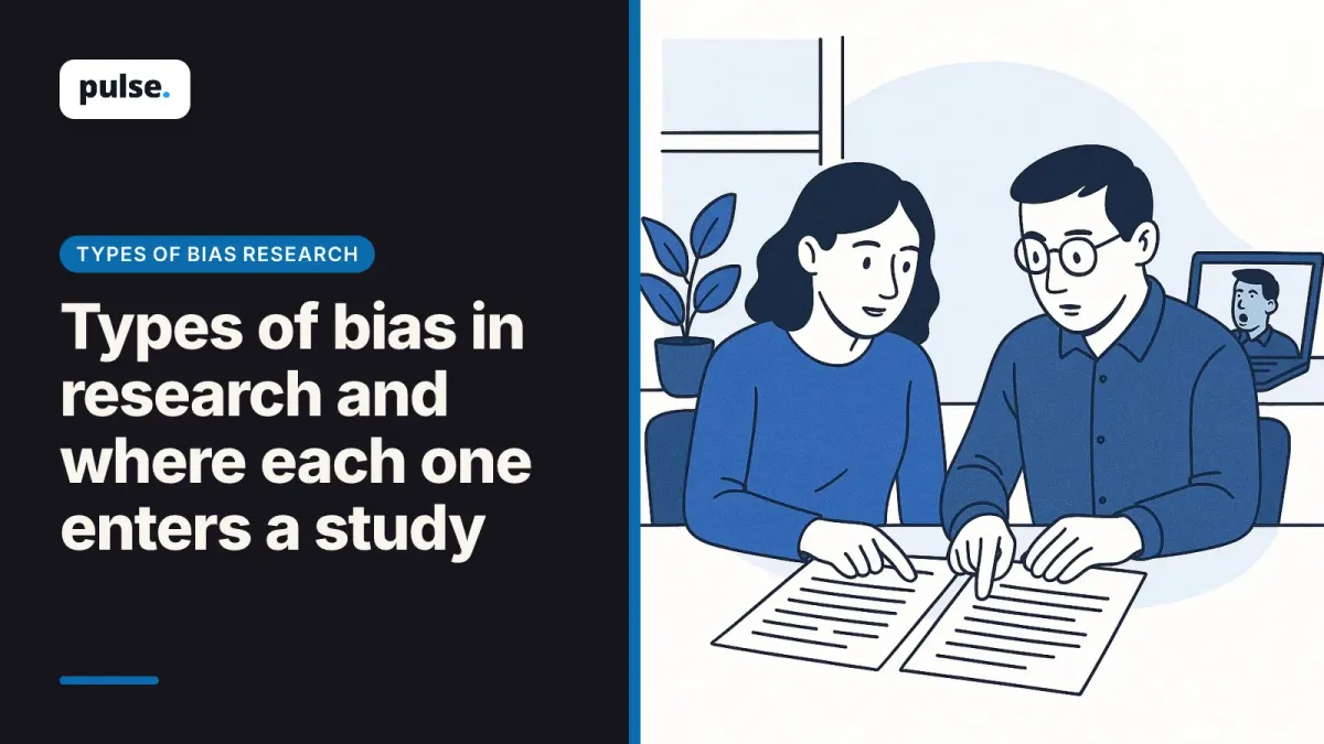 Types of bias in research and where each one enters a study